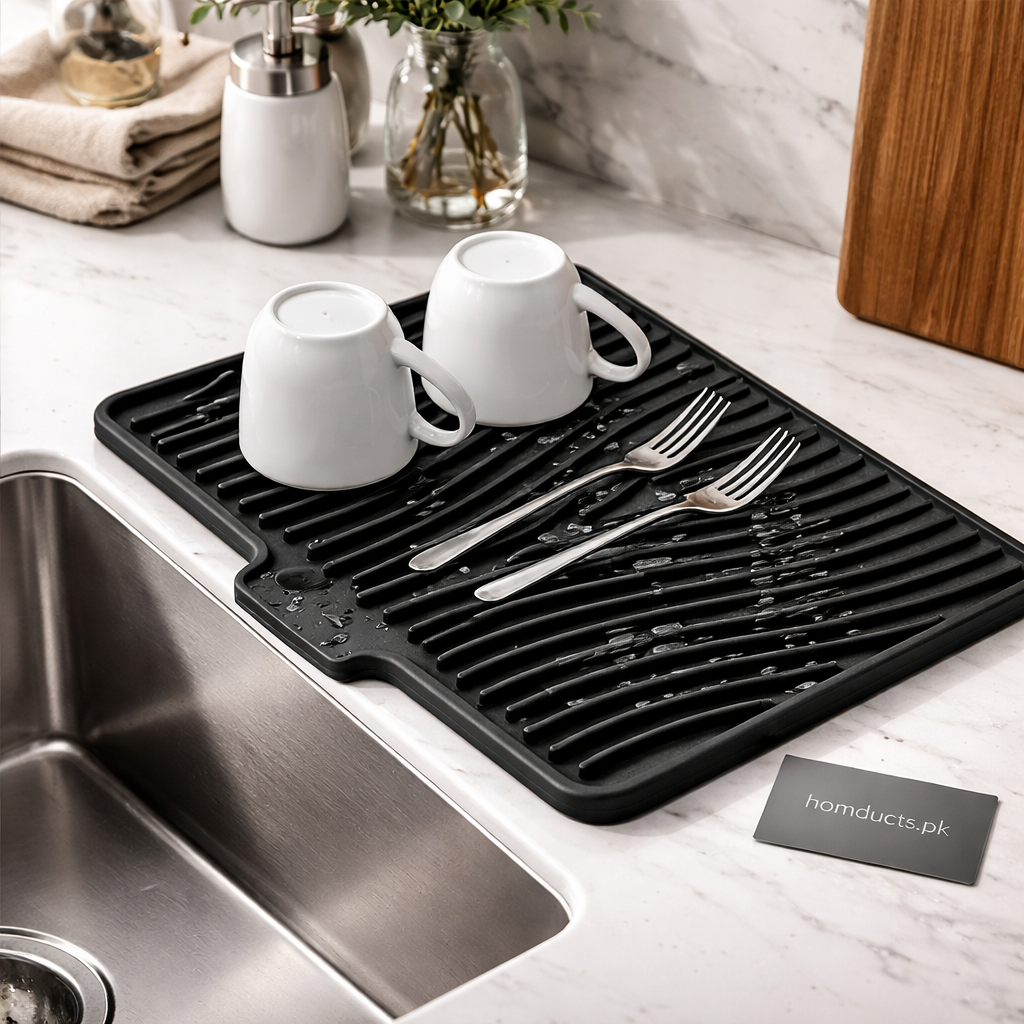 Premium Silicone Sink Drying Mat (76 × 47 cm)