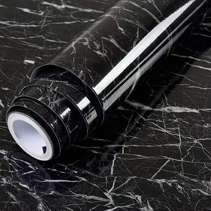 Premium Self-Adhesive Black Marble  Sheet – Heat & Oil Resistant