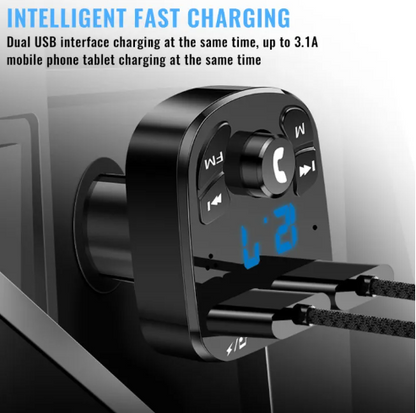 Car Charger FM Transmitter Bluetooth Audio Dual USB Car MP3