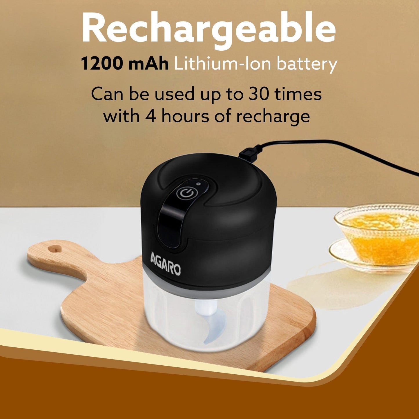Rechargeable Mini Electric Vegetable Chopper / Slicer ✨