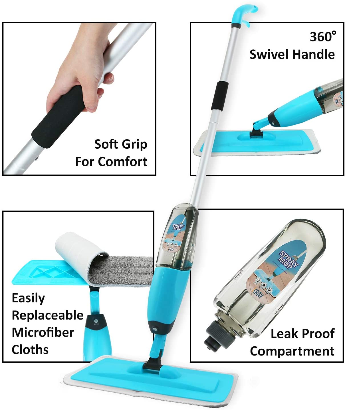 Spray Mop with Extendable Handle