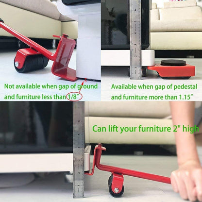 Furniture Moving Tool with 360° Rotating Wheels