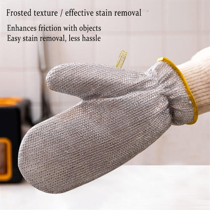 Multi-Purpose Durable Cleaning Glove with Steel Scrubber