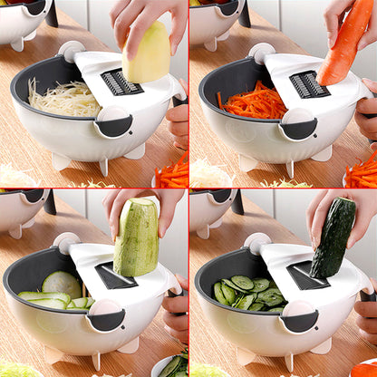 Multifunctional Vegetable Chopper with Drain Basket