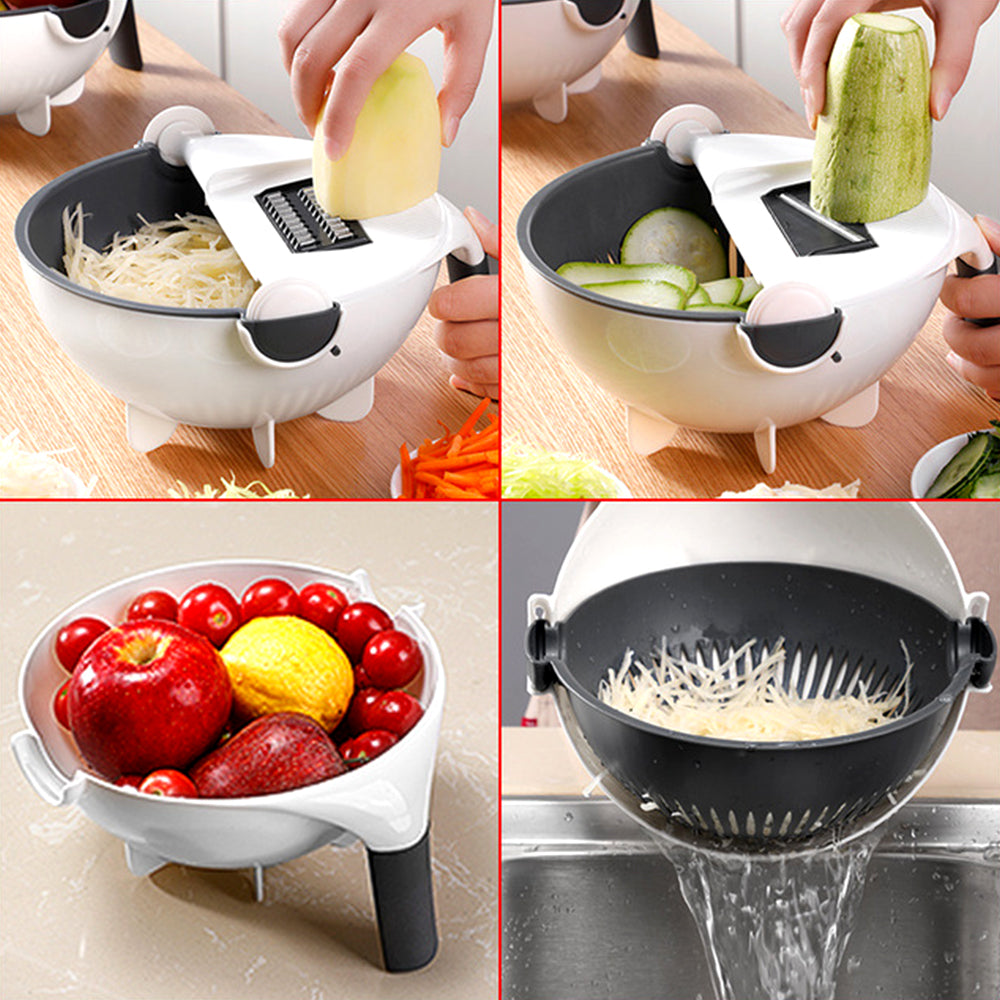 Multifunctional Vegetable Chopper with Drain Basket