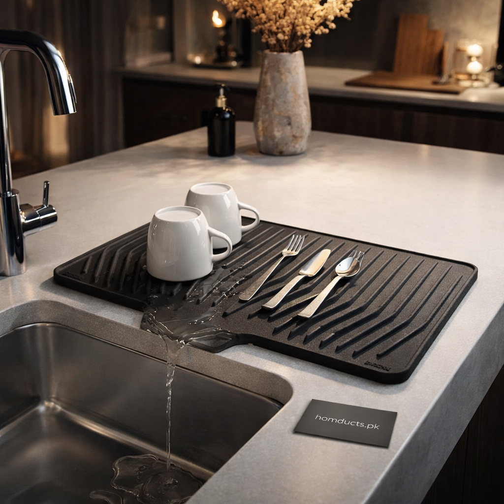 Premium Silicone Sink Drying Mat (76 × 47 cm)
