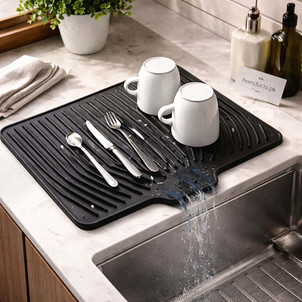 Premium Silicone Sink Drying Mat (76 × 47 cm)