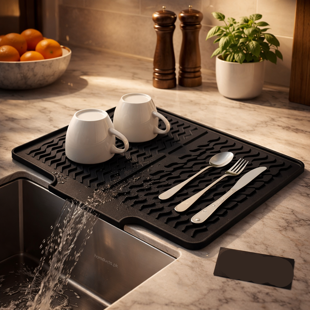 Premium Silicone Sink Drying Mat (76 × 47 cm)