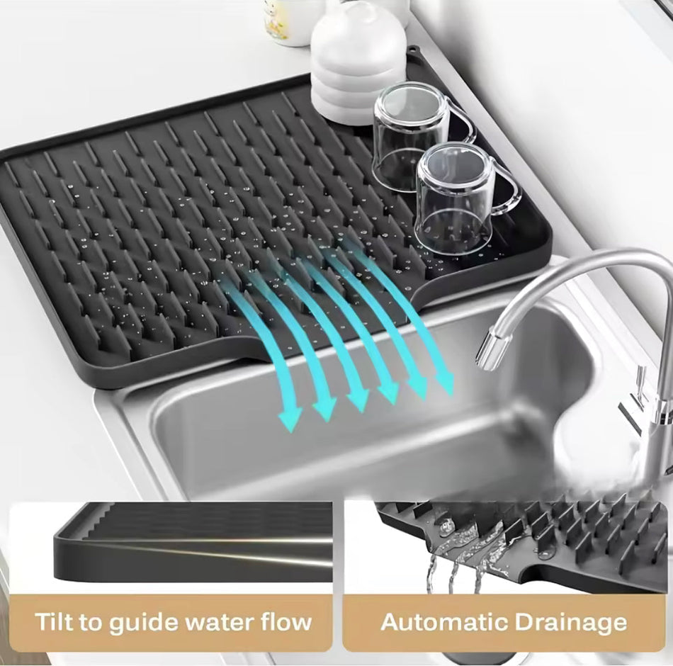 Premium Silicone Sink Drying Mat (76 × 47 cm)