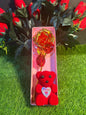 Valentine Artificial Rose With Teddy