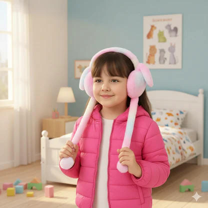 Bunny Earmuffs With Moving Ears 😍