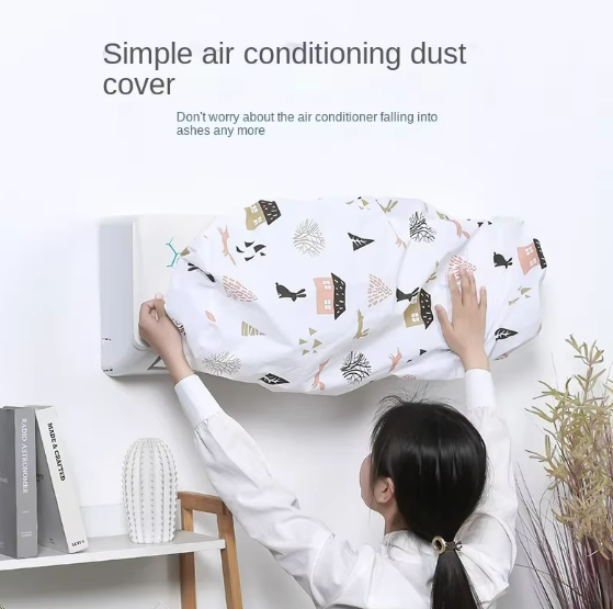 printed air conditioning dust cover waterproof folding ac cover