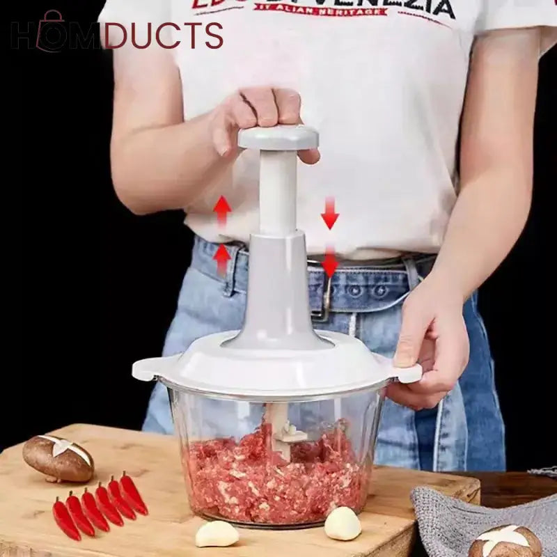Manual Hand Push chopper - 1.5L capacity